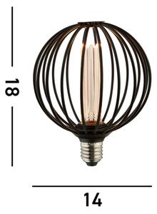 Bec LED decorativ GLOBE E27/4,5W/230V 2700K - Searchlight 26004BK