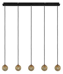Zale 5 Lustră Pendul Gold/Black - Lucande