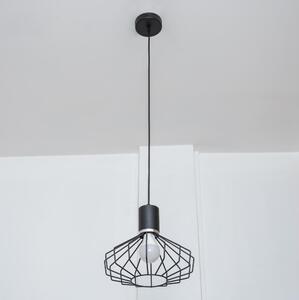 Lampă suspendată pe cablu SOLANO 1xE27/15W/230V negru/crom lucios
