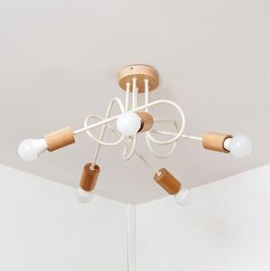 Lustră aplicată OXFORD 5xE27/15W/230V pin/crem