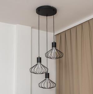Lustră pe cablu SOLANO 3xE27/15W/230V negru/crom lucios