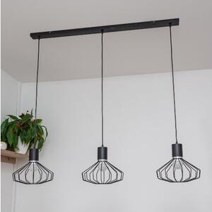 Candelabru suspendat pe cablu SOLANO 3xE27/15W/230V negru/crom lucios