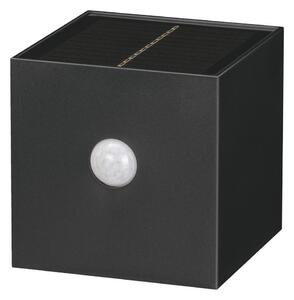 Retlux-LED Aplica solară de perete cu senzor LED/1W/3,7V 1200 mAh IP44 neagră