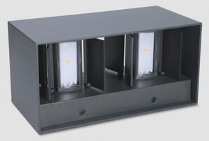 Brilagi - Aplică de perete LED pentru exterior DOUBLE CUBE LED/12W/230V antracit IP65