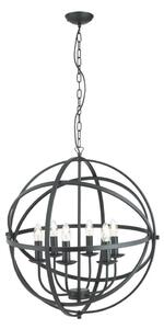 Searchlight 2476-6BK - Lustră cu lanț ORBIT 6xE14/60W/230V, neagră