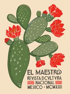 Reproducere El Maestro Magazine Cover No.1 (Mexican Art / Cactus), (30 x 40 cm)