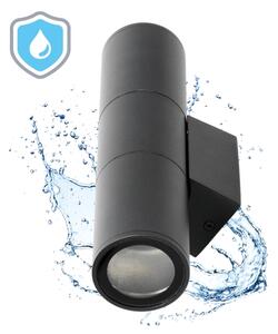 Aplică de exterior 2xGU10/35W/230V IP54 negru rotund