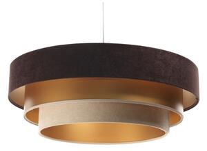 Lustr TRINITI 1xE27/60W/230V pe cablu, maro/auriu/bej