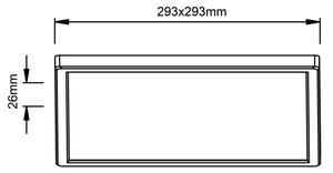 Brilliant - Plafonieră LED MILTON LED/18W/230V 29,3x29,3 cm albă