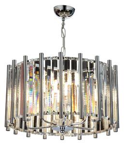 Candelabru cu lanț CRYSTALLINE, 6xE14/40W/230V, crom lucios
