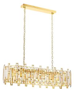 Candelabru cu lanț CRYSTALLINE 13xE14/40W/230V auriu