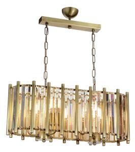 Candelabru pe lanț CRYSTALLINE, 6 x E14/40W/230V, alamă