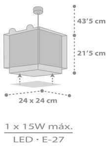 Dalber 64572 - Lustră copii LITTLE TEDDY 1xE27/60W/230V