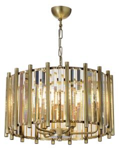 Candelabru cu lanț CRYSTALLINE, 6xE14/40W/230V, alamă