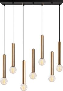 Candelabru suspendat cu cablu TEMPO 7xE27/40W/230V, auriu