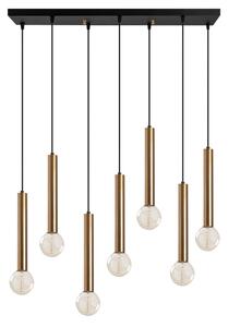 Candelabru suspendat cu cablu TEMPO 7xE27/40W/230V, auriu