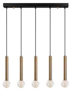 Lustră suspendată pe cablu TEMPO, 5 x E27, 40 W, 230 V, aurie