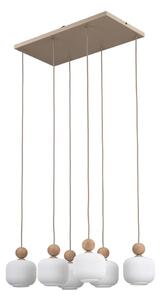 Candelabru suspendat pe cablu BALLO, 6xE14/10W/230V, bej