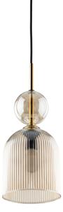 Pendul pe cablu SOPHIA 1xE14/10W/230V negru/bej fumuriu