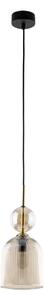 Pendul pe cablu SOPHIA 1xE14/10W/230V negru/bej fumuriu