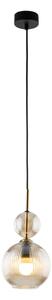 Pendul pe cablu SOPHIA 1xE14/10W/230V negru/bej fumuriu