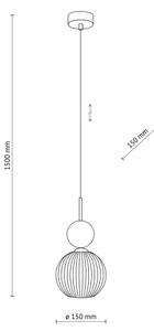 Pendul pe cablu SOPHIA 1xE14/10W/230V negru/verde/bej fumuriu