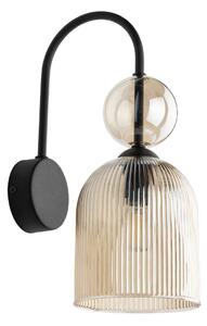 Aplica de perete SOPHIA, 1xE14/10W/230V, negru/bej fumuriu