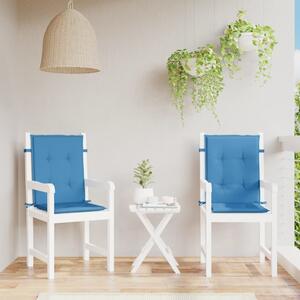 Perne scaun spătar mic 2 buc. melanj albastru 100x50x4cm textil