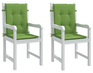 Perne scaun spătar scund 2 buc. melanj verde 100x50x4 cm textil