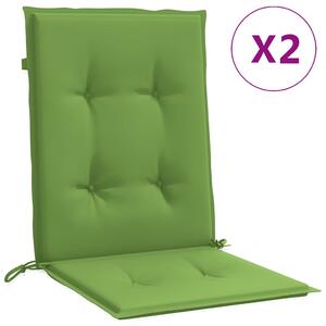 Perne scaun spătar scund 2 buc. melanj verde 100x50x4 cm textil
