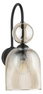 Aplica de perete SOPHIA, 1xE14/10W/230V, negru/bej fumuriu