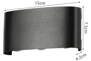 Brilagi - Aplică LED de exterior FLAREBOX, 6W, 230V, neagră, IP65