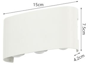 Brilagi - Aplică LED de exterior FLAREBOX, 6W, 230V, alb, IP65