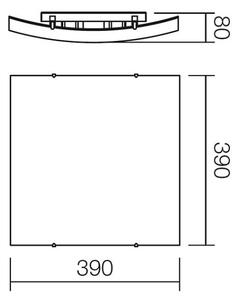 Redo 05-818 - Plafonieră NOTES 2xE27/42W/230V 39x39 cm alb