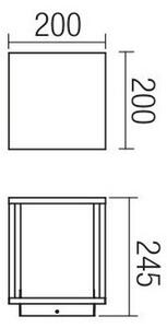 Redo 9109 - Lampă de exterior VITRA 1xE27/15W/230V IP54, neagră