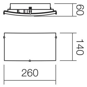Redo 05-903 - Plafonieră ISIDE 1xE27/42W/230V clară