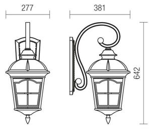 Aplică de perete pentru exterior YORK 1xE27/70W/230V IP44 maro