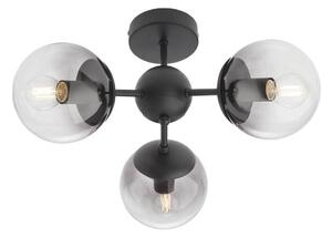 Redo SEMIA 01-2176 - Lustru cu tijă, 3xE14/28W/230V, negru/fumuriu
