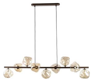 Lustră suspendată pe cablu LAVA 9xG9/8W/230V bronz/bej fumuriu