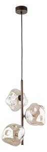 Lustră suspendată pe cablu LAVA, 3xG9/8W/230V, bronz/bej fumuriu