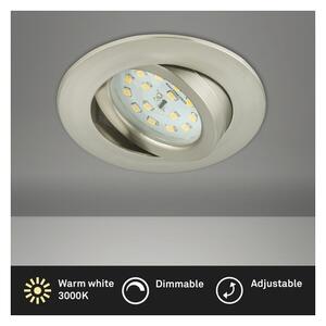 Briloner 8317-012 - Plafonieră LED încastrată pentru baie, dimabilă, 5,5W/230V, IP23, crom mat