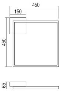 Redo 01-1639 - Plafonieră LED reglabilă KLEE LED/30W/230V 45x45 cm aurie