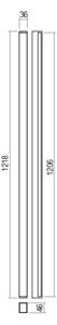 Redo PLOT 01-2767 - Aplica LED de perete, 35 W, 230 V, 120 cm, negru