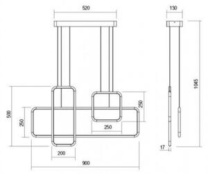 Redo 01-2100 - Lustră LED dimabilă suspendată pe cablu THAI, 86W, 230V, neagră