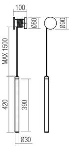 Redo 01-3301 - Aplică de perete LED SWING, reglabilă, 9W/230V, 3000/4000K, CRI 90, albă