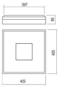 Redo 01-1998 - Plafonieră LED dimabilă MAYA LED/42W/230V 42,5x42,5 cm, aurie