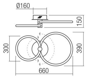 Redo 01-2221 - Plafonieră LED dimmabilă SPELL LED/32W/230V, albă