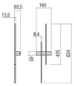 Redo 01-2744 - Aplică de perete LED TANGENT LED/13W/230V CRI 90 alb