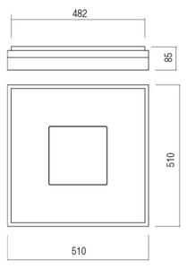 Redo 01-2000 - Plafonieră LED dimerizabilă MAYA LED/55W/230V 51x51 cm auriu