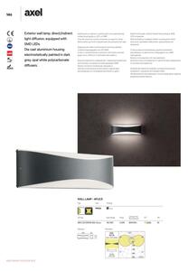 Redo 90126 - Aplică LED de perete pentru exterior AXEL, 7W, 230V, 3000K, IP65, antracit